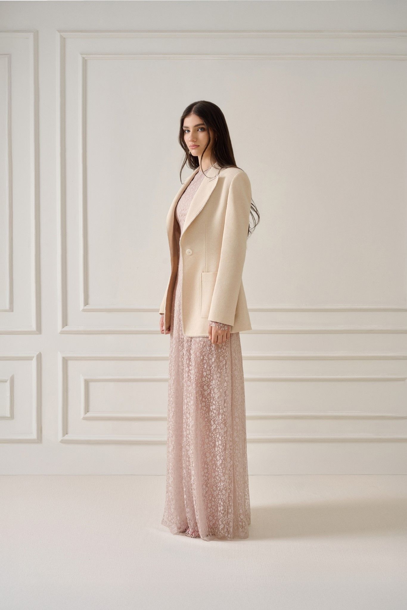EMI SAND JACQUARD BLAZER