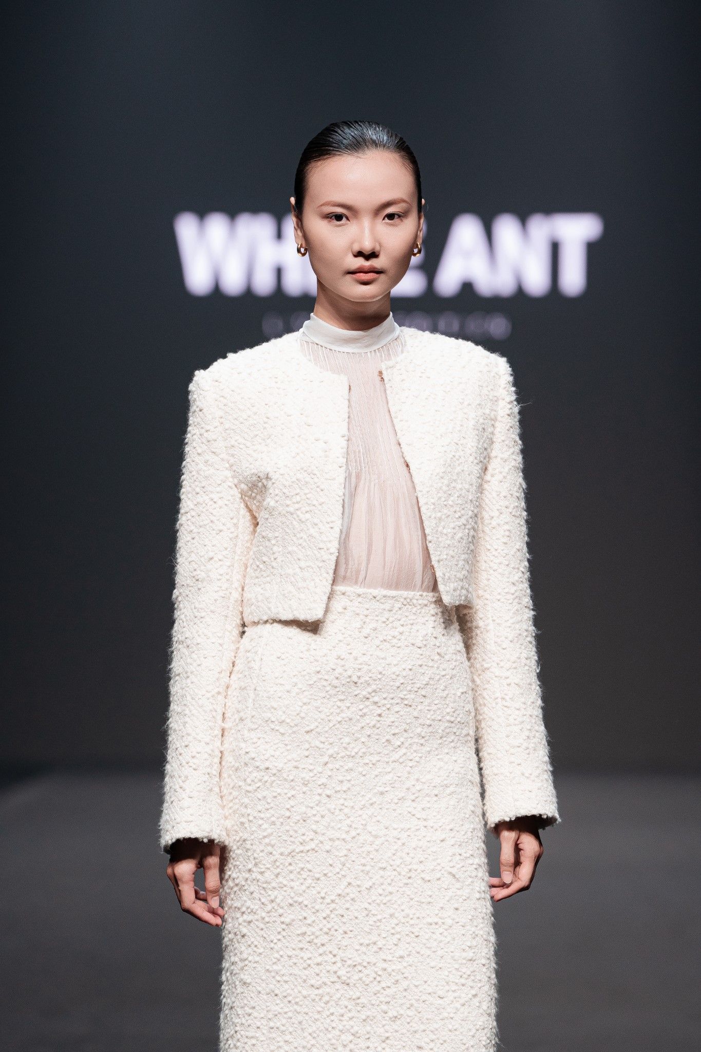 JITA CROPPED WOOL- BLEND TWEED JACKET
