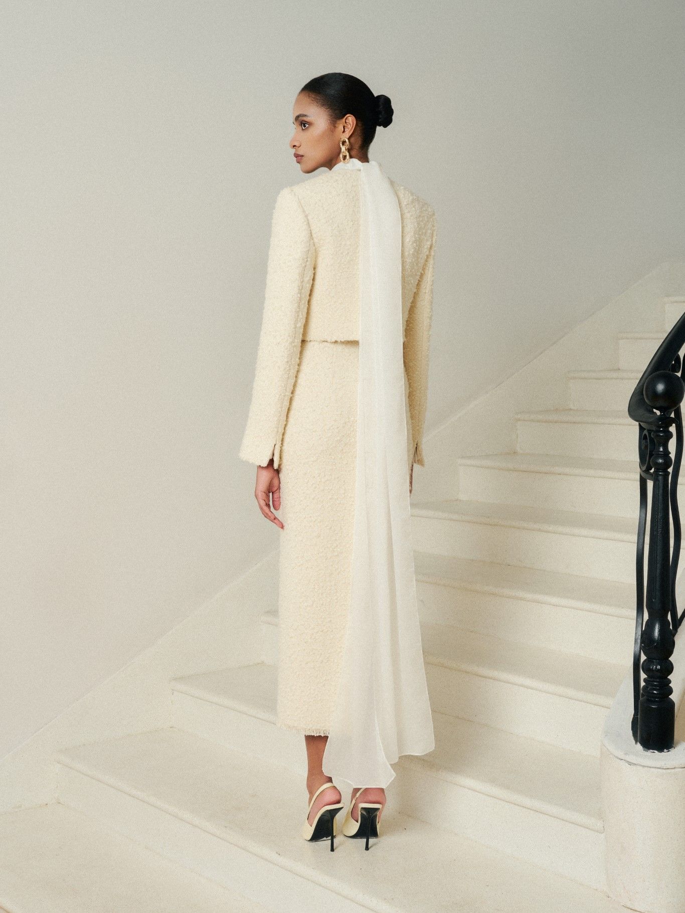 JITA CROPPED WOOL- BLEND TWEED JACKET