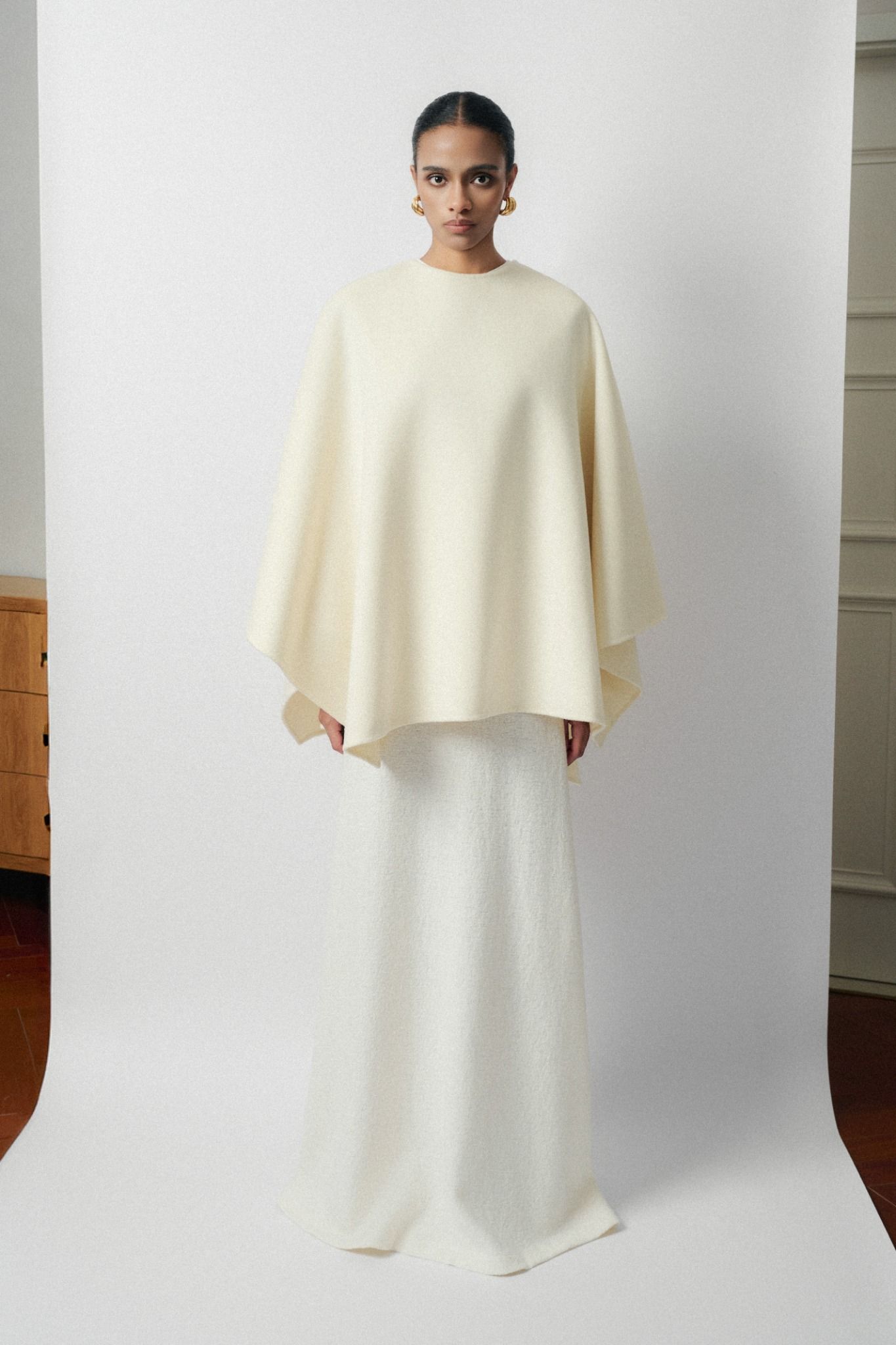 KAILA EMB CASHMERE-BLEND CAPE