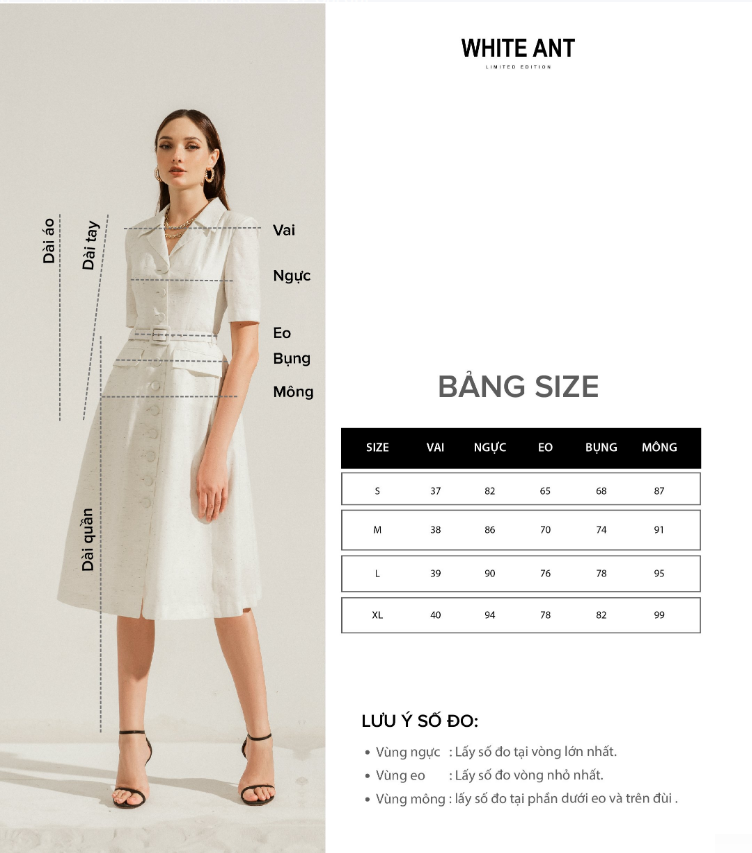 Măng Tô Dạ Lông Tơ Dê Khâu Tay 100% Nữ White Ant GAIA LONG COAT 150631001.002