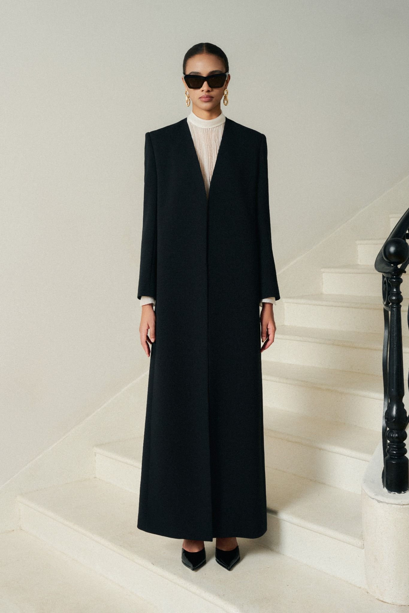PIANA LONG BLACK COAT