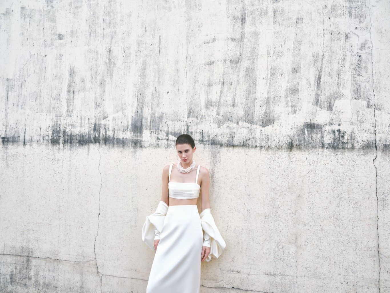 HISM SILK-SATIN LONG SKIRT