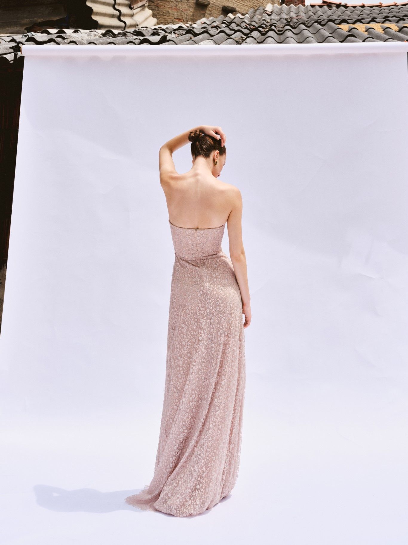 KRIXI EMB AURORA LACE LONG DRESS