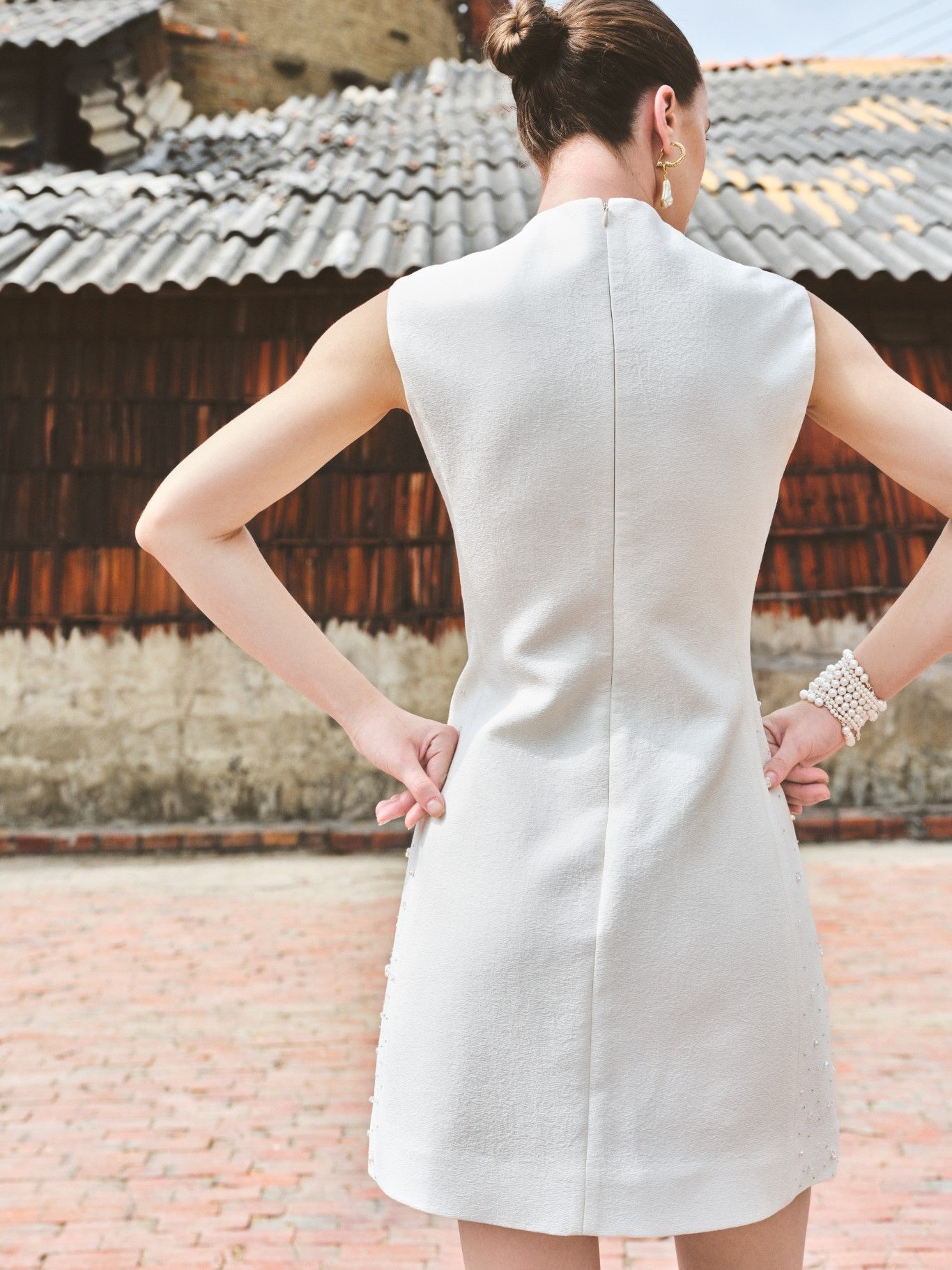 JILNA EMB MINI DRESS