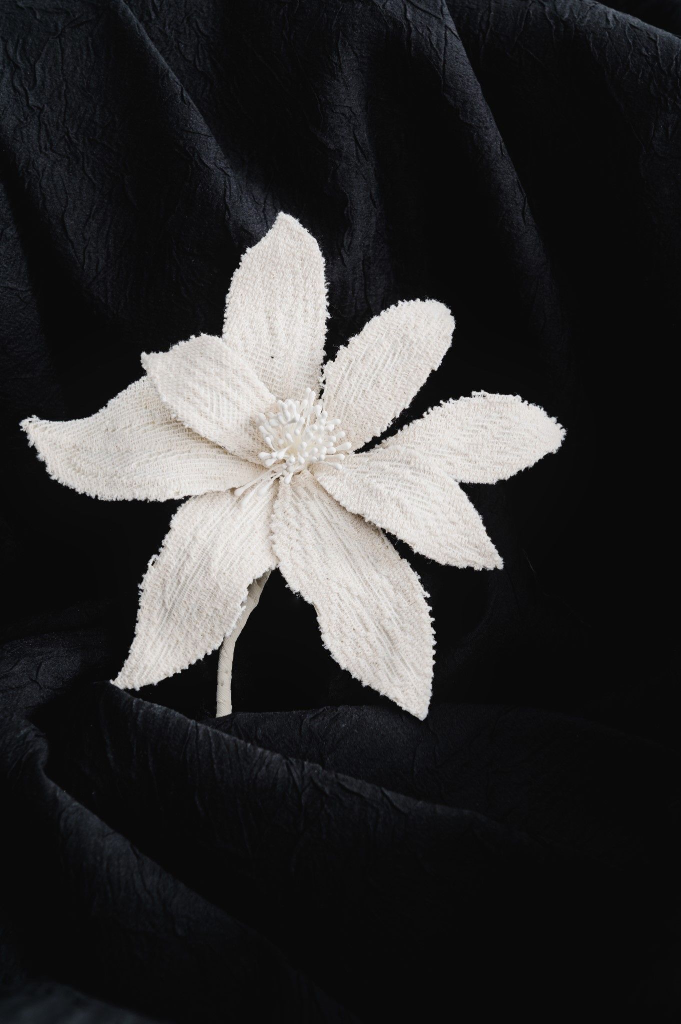 LACE - EMBELLISHED LEATHER BLOSSOM