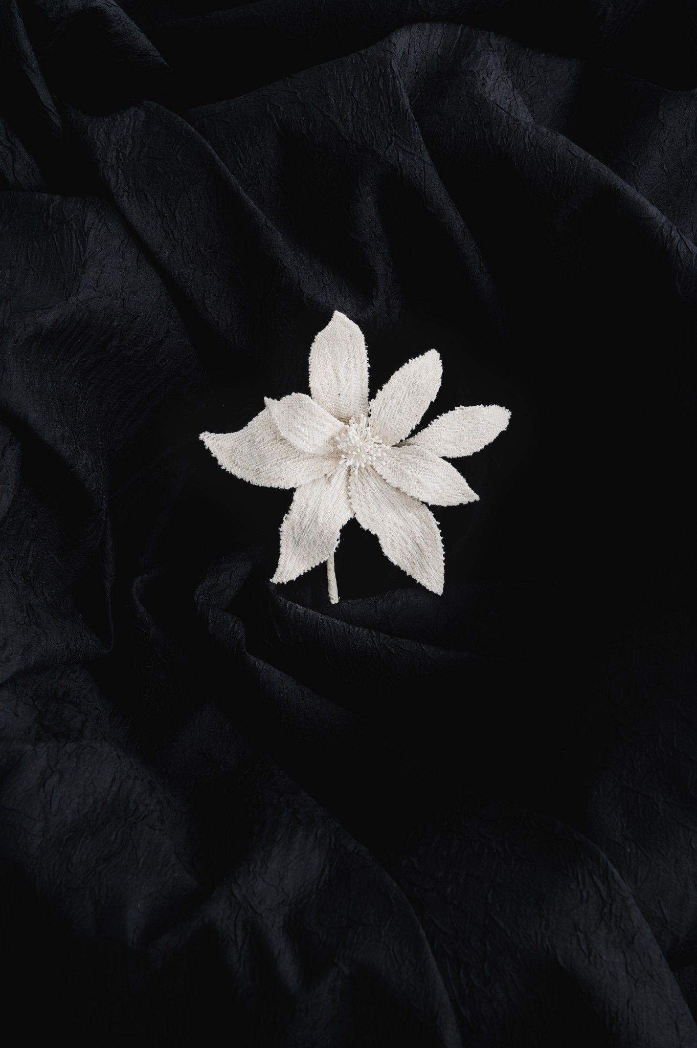 LACE - EMBELLISHED LEATHER BLOSSOM