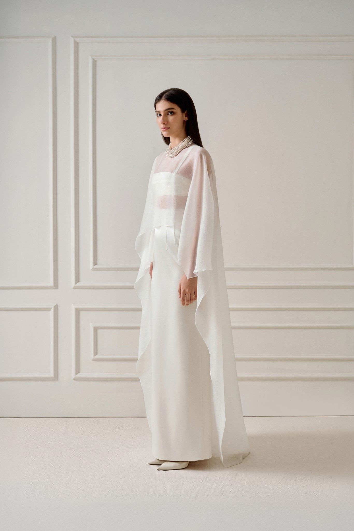 HISM SILK-SATIN LONG SKIRT