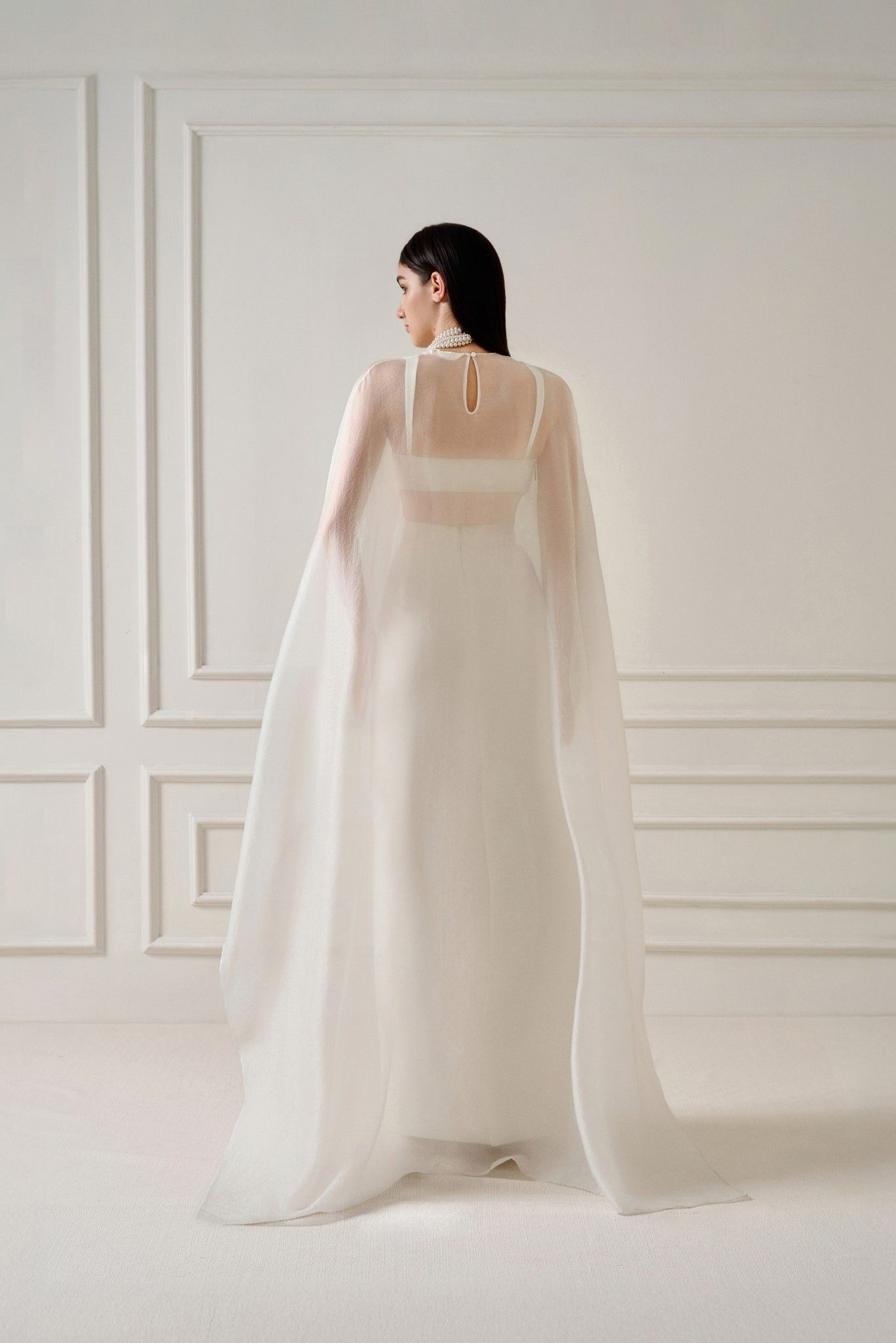 HISM SILK-SATIN LONG SKIRT