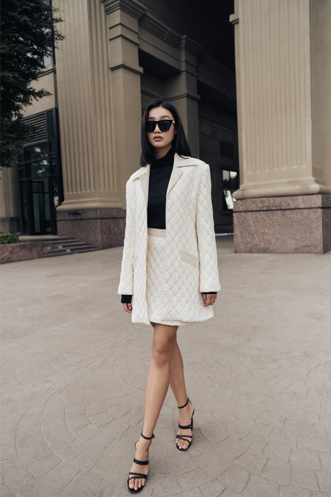 SUNY QUILTED MINI SKIRT