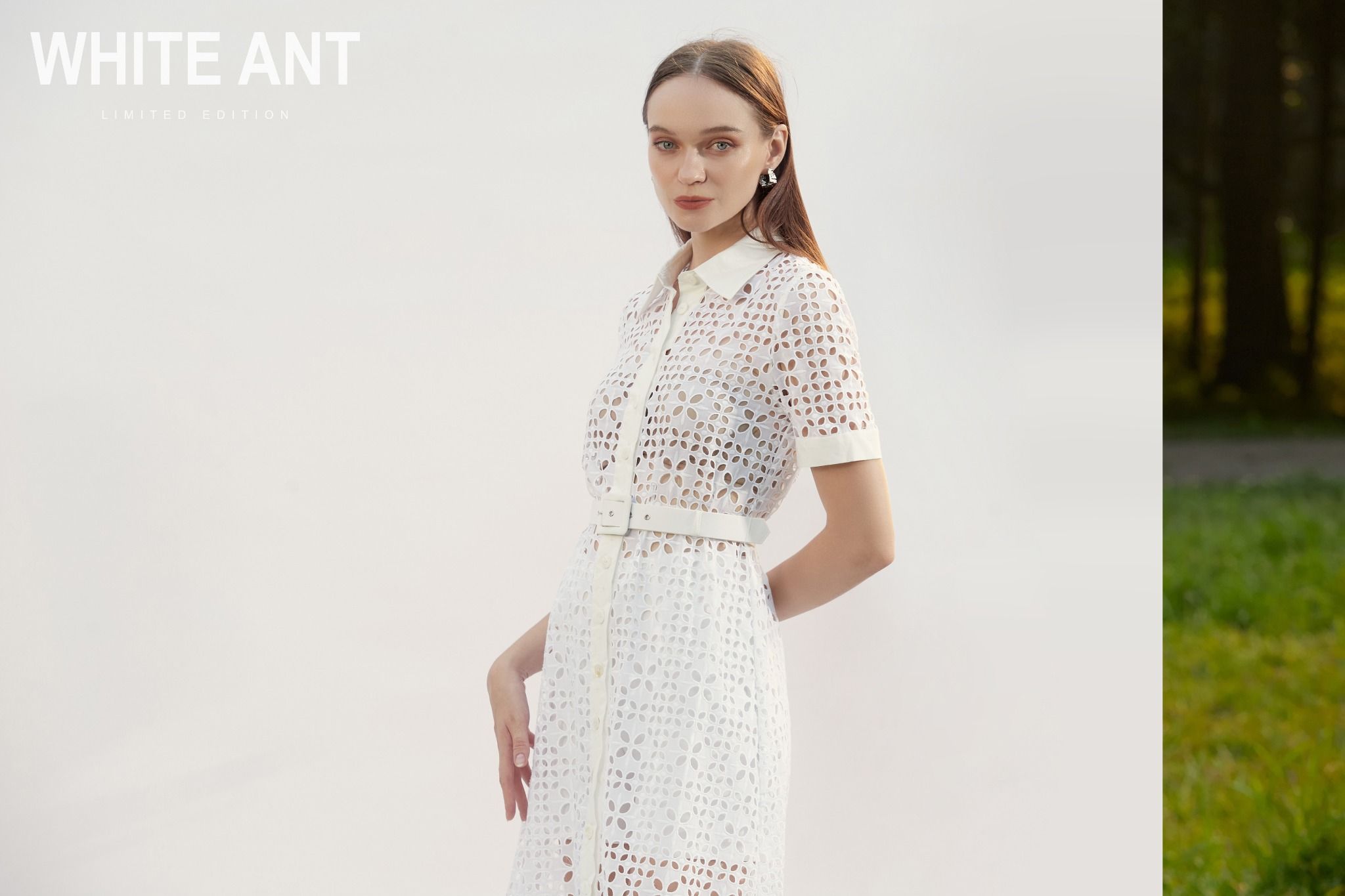 Đầm Sơ Mi Nữ White Ant  EDGAR A-LINE DRESS 120400191