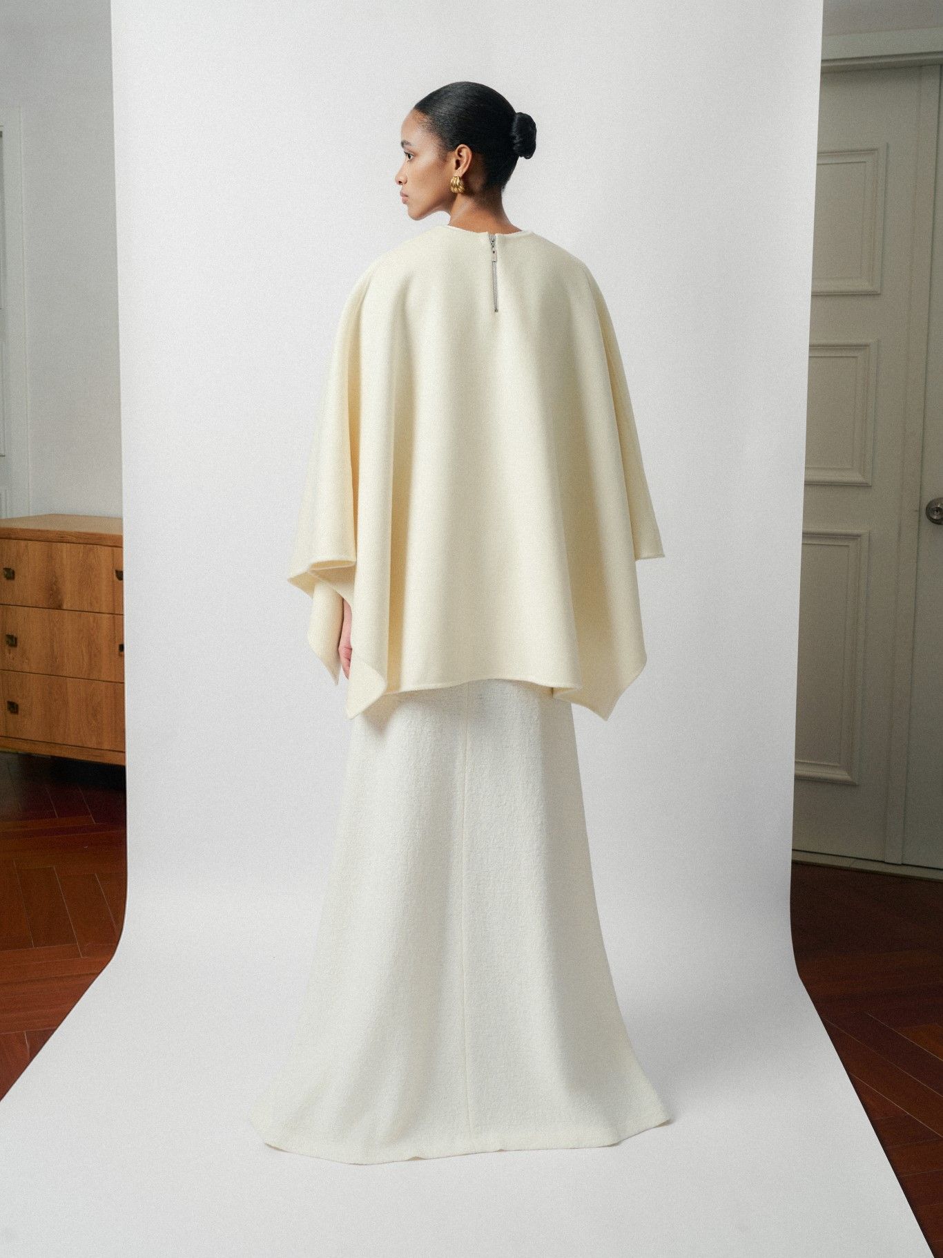 KAILA EMB CASHMERE-BLEND CAPE