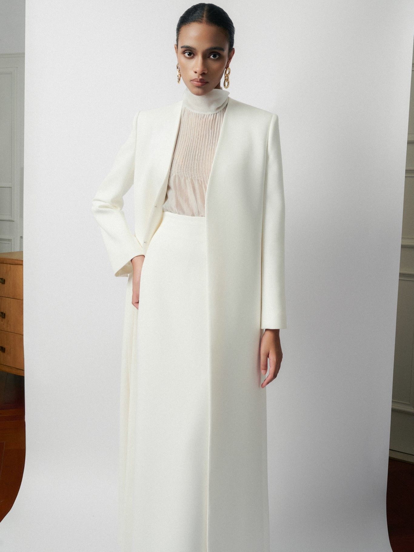 PIANA LONG WHITE COAT