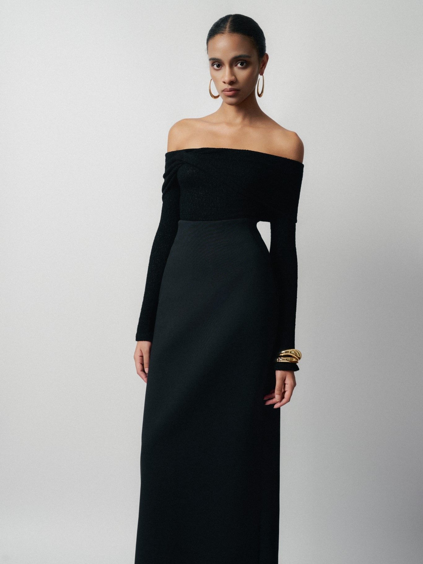 OBIE MAXI BLACK SKIRT