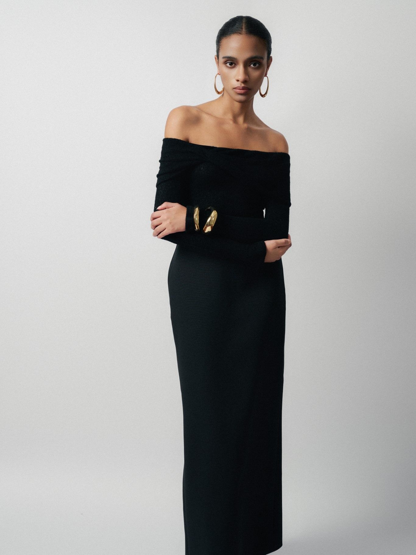 OBIE MAXI BLACK SKIRT