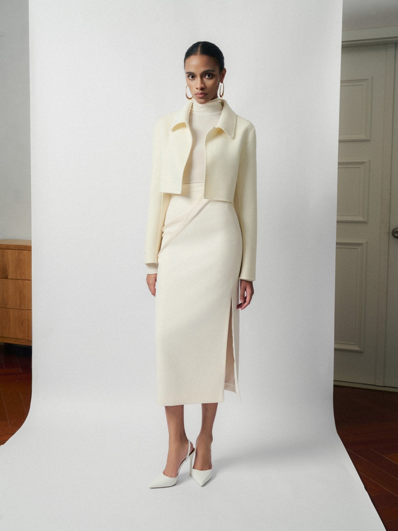 GIANI EMB CASHMERE-BLEND JACKET