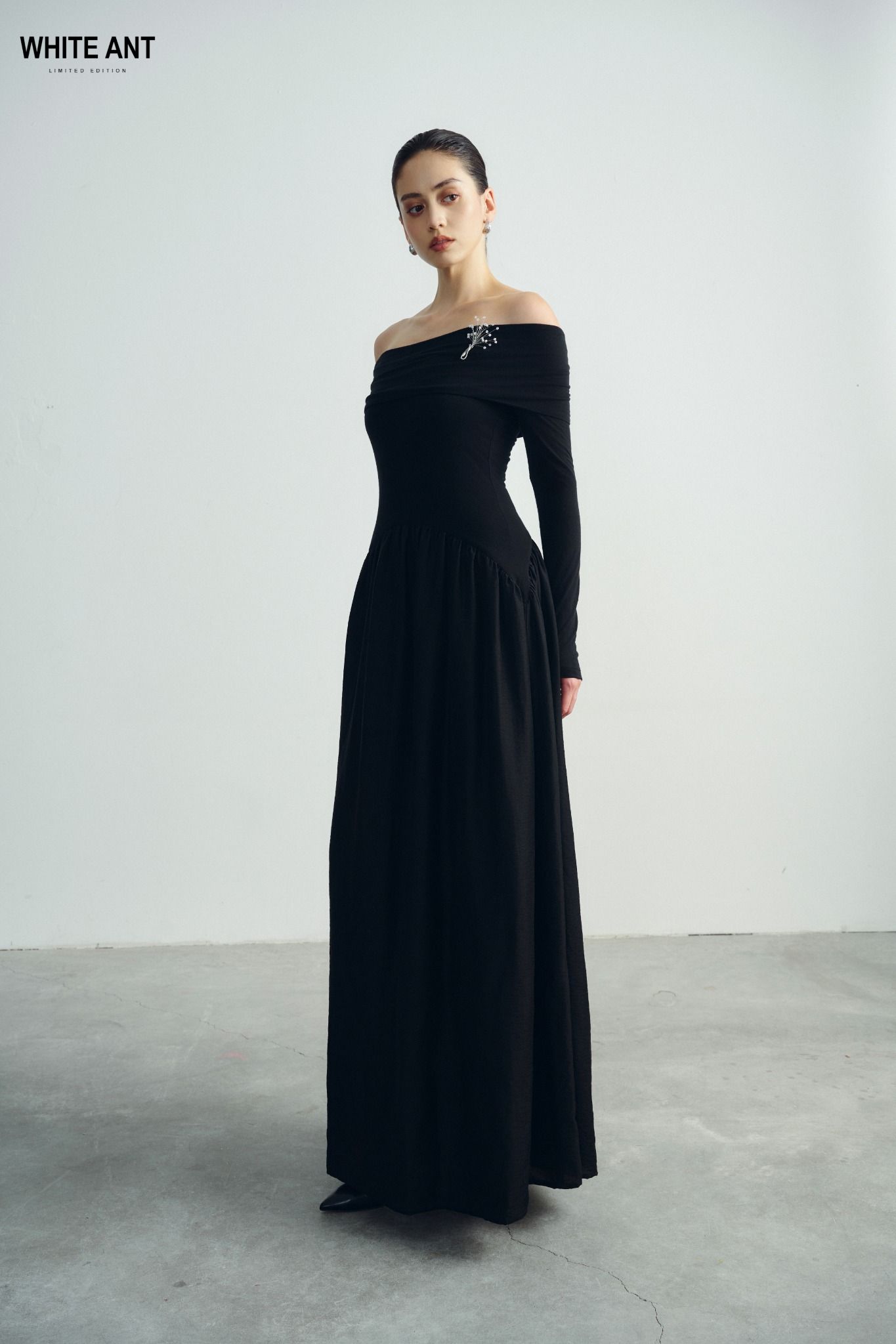 DEMPSEY OF THE SHOULDER DRESS