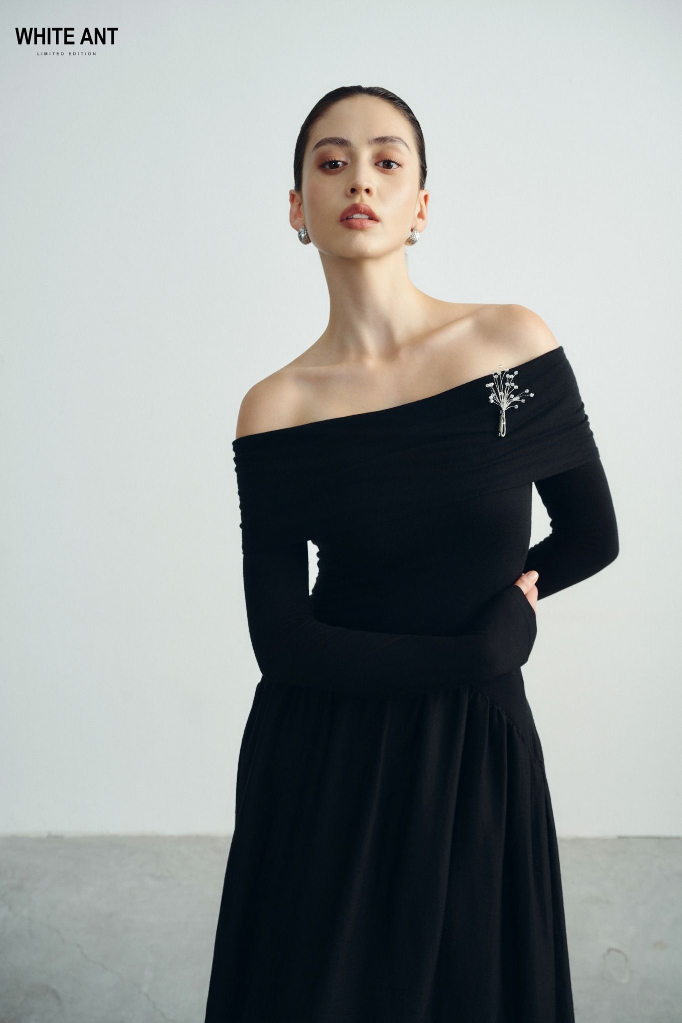 DEMPSEY OF THE SHOULDER DRESS