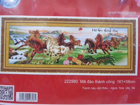 Tranh thêu chữ thập Mã đáo thành công DLH-222980 Tranh thêu chữ thập Mã đáo thành công DLH-222980