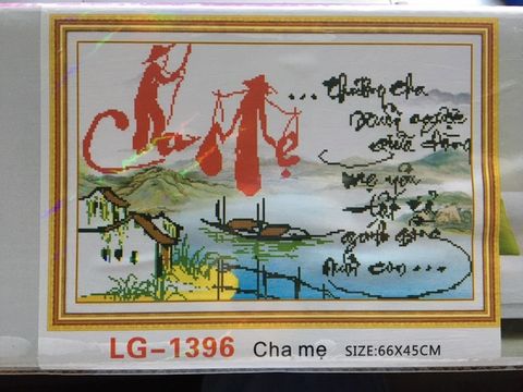 Tranh gắn đá cha mẹ LGG 66x45cm Tranh gắn đá cha mẹ LGG 66x45cm