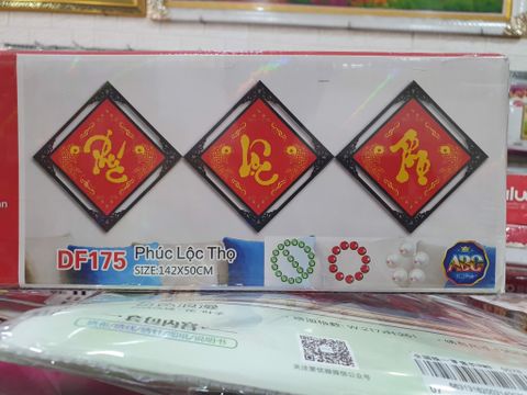 Tranh đính đá bộ Phúc lộc thọ hình thoi DF175 142x50cm Tranh đính đá bộ Phúc lộc thọ hình thoi DF175 142x50cm