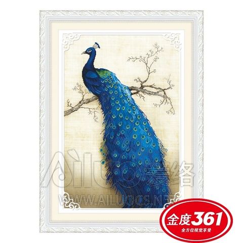Tranh thêu chữ thập Công xanh 31578 Tranh thêu chữ thập Công xanh 31578