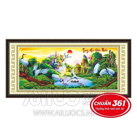 Tùng hạc diên niên tranh thêu chữ thập 53305 Tùng hạc diên niên tranh thêu chữ thập 53305