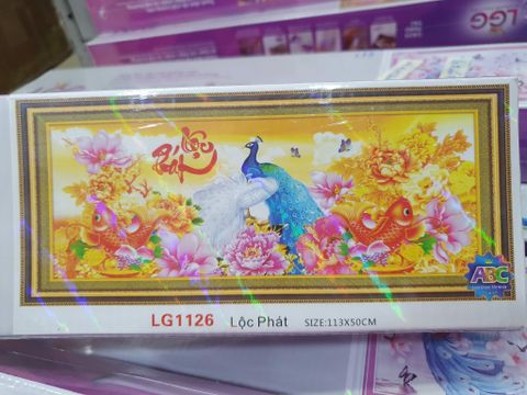 Tranh đính đá Lộc Phát LG1126 Tranh đính đá Lộc Phát LG1126