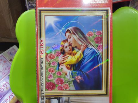 Tranh đính đá Tình yêu đức mẹ Maria VS154 size 55x70cm Tranh đính đá Tình yêu đức mẹ Maria VS154 size 55x70cm