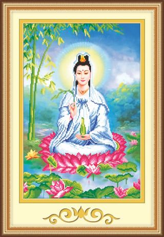 Tranh đính đá Ailuo Mẹ Quan Âm 77438 Tranh đính đá Ailuo Mẹ Quan Âm 77438