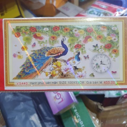 Tranh đính đá Hạnh phúc viên mãn VS440 100x53cm Tranh đính đá Hạnh phúc viên mãn VS440 100x53cm