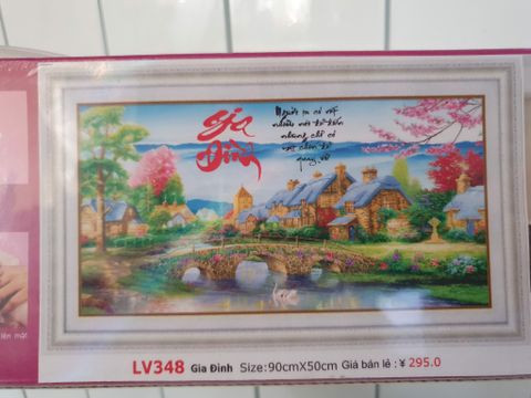 Tranh đính đá Gia Đình Phong Cảnh 90x50cm Tranh đính đá Gia Đình Phong Cảnh 90x50cm