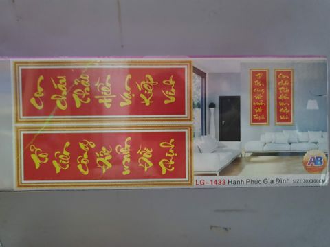 Tranh đính đá Liễn Hạnh phúc gia đình 70x100cm Tranh đính đá Liễn Hạnh phúc gia đình 70x100cm
