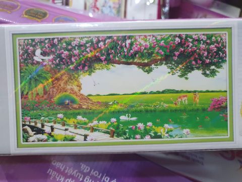 Tranh đính đá Cây Quê Hương LG-1606 size 150x75cm Tranh đính đá Cây Quê Hương LG-1606 size 150x75cm
