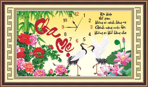 Tranh gắn đá Ailuo Cha mẹ ( đồng hồ ) 77468 Tranh gắn đá Ailuo Cha mẹ ( đồng hồ ) 77468