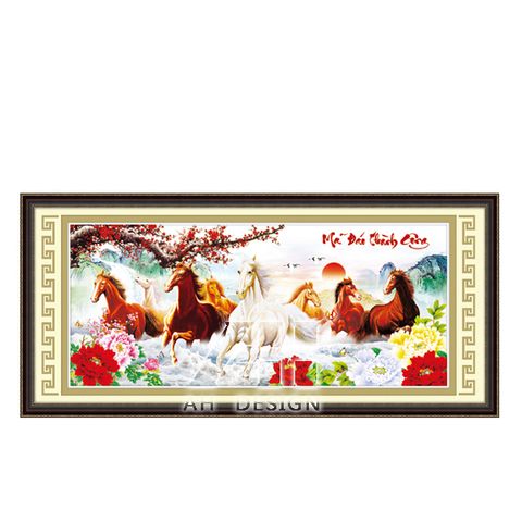 Tranh thêu chữ thập mã đáo thành công 53458 size 108x52cm