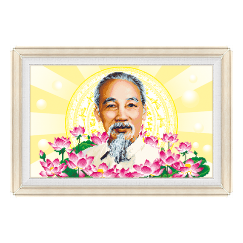 Tranh gắn đá Ailuo chủ tịch Hồ Chí Minh 77408 Tranh gắn đá Ailuo chủ tịch Hồ Chí Minh 77408