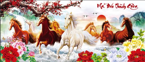 Tranh gắn đá KIAI loại chưa làm Mã Đáo Thành Công ( cành đào ) 88632 Tranh gắn đá KIAI loại chưa làm Mã Đáo Thành Công ( cành đào ) 88632