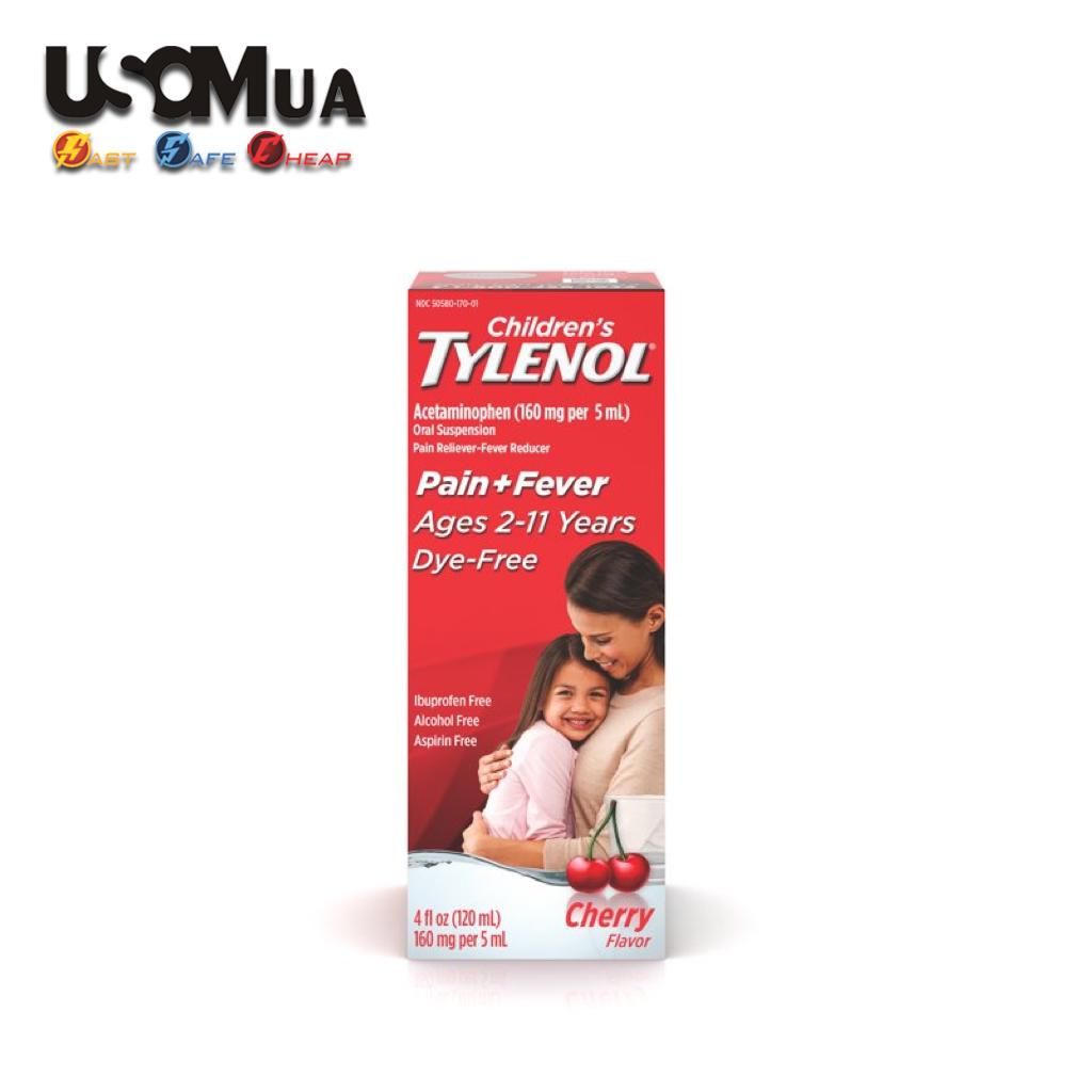 TPCN Children's Tylenol Pain + Fever Ages 2-11 Years Dry-Free, Cherry Flavor, 120ml