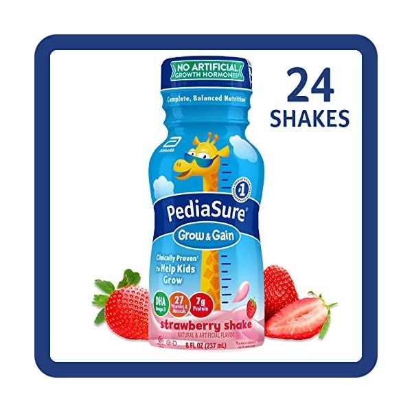 Sữa Nước PediaSure Grow & Gain Strawberry Shake, 237ml x 24 Chai