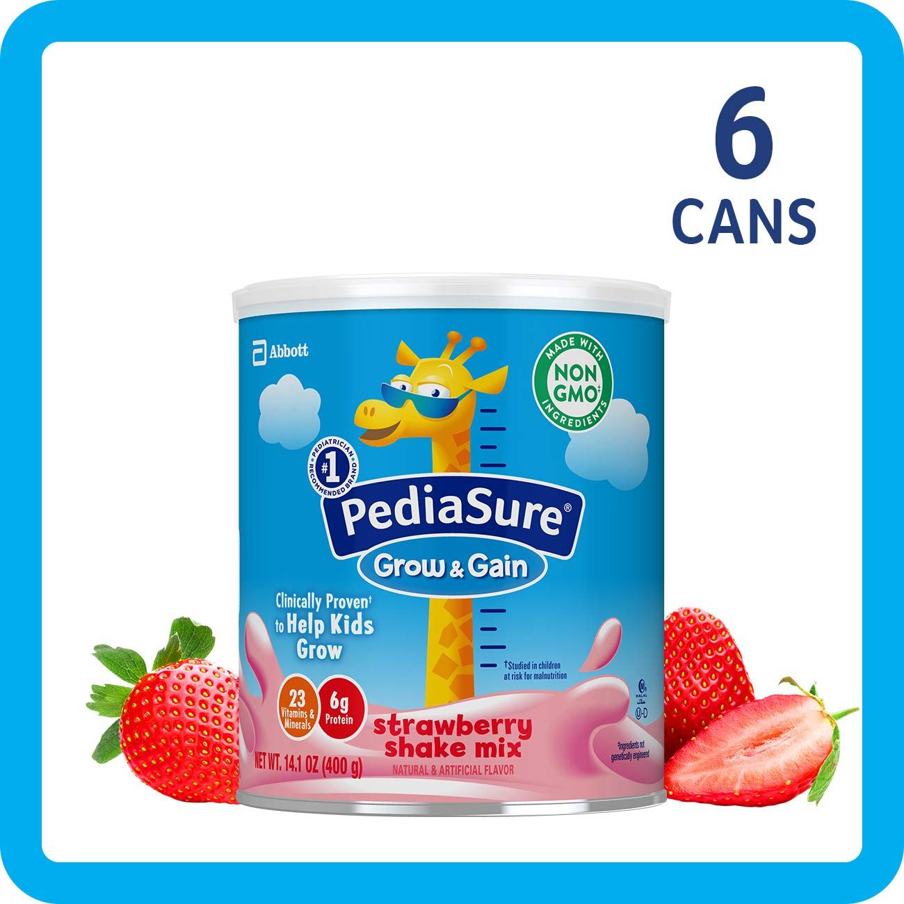 Sữa PediaSure Grow & Gain Strawberry Shake Mix, 400g