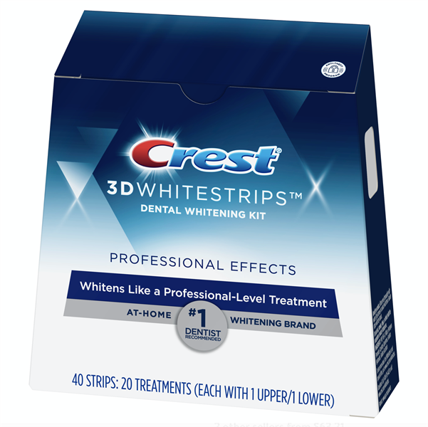 Miếng Dán Trắng Răng Crest 3D Whitestrips Professional Effects Dental Whitening Kit, 40 Strips