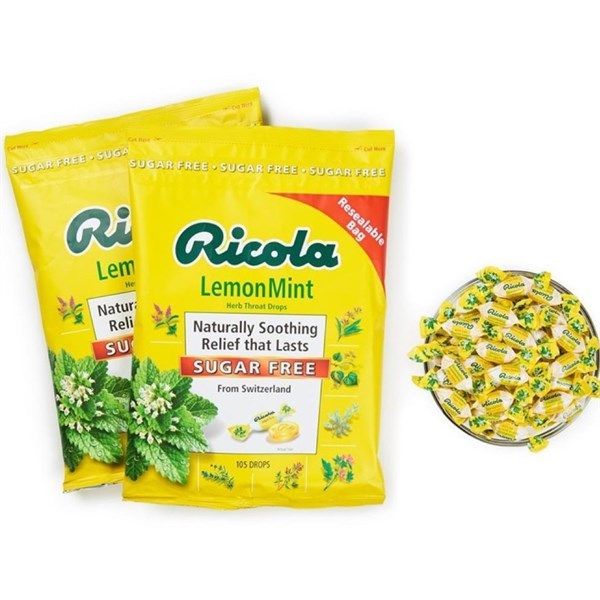 Kẹo RICOLA Sugar Free Lemon Mint, 105 Viên