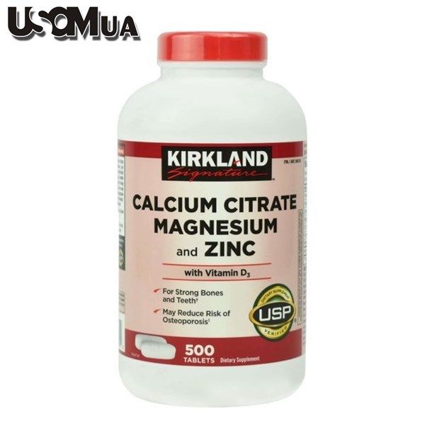 TPCN Kirkland Signature Calcium Citrate Magnesium And Zinc With Vitamin D3, 500 Tablets