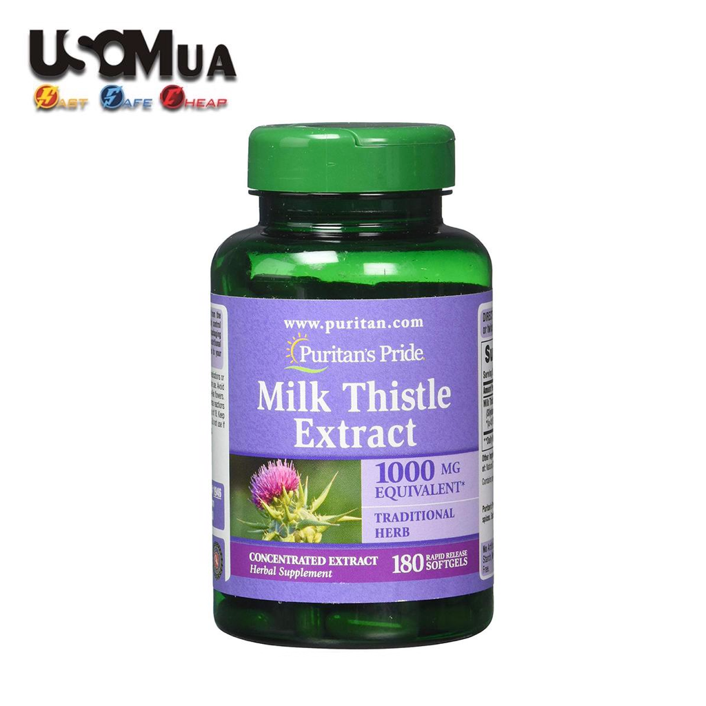 TPCN Puritan's Pride Milk Thistle Extract 1000mg, 180 Viên