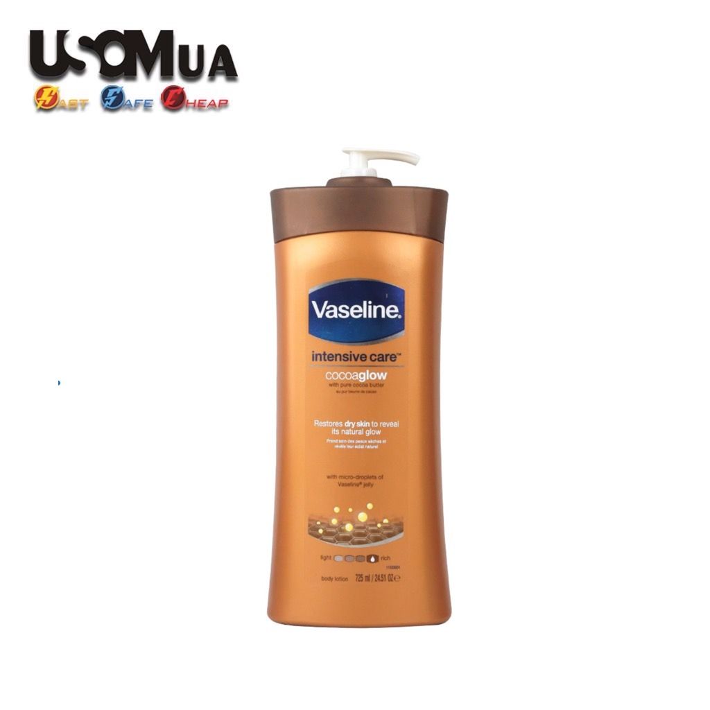 Sữa Dưỡng Thể Vaseline Total Moisture Cocoa Glow, 725ml
