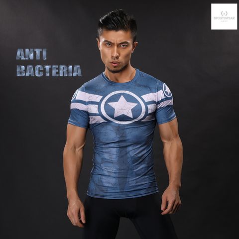  Áo tập gym thể thao Avengers CAPTAIN AMERICA 