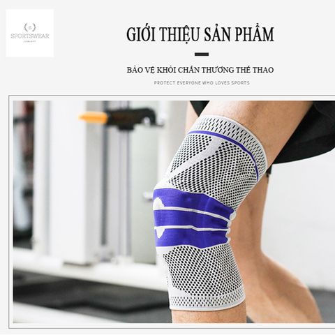  Găng đeo tập gym bảo vệ khớp gối chân 3D silicone 