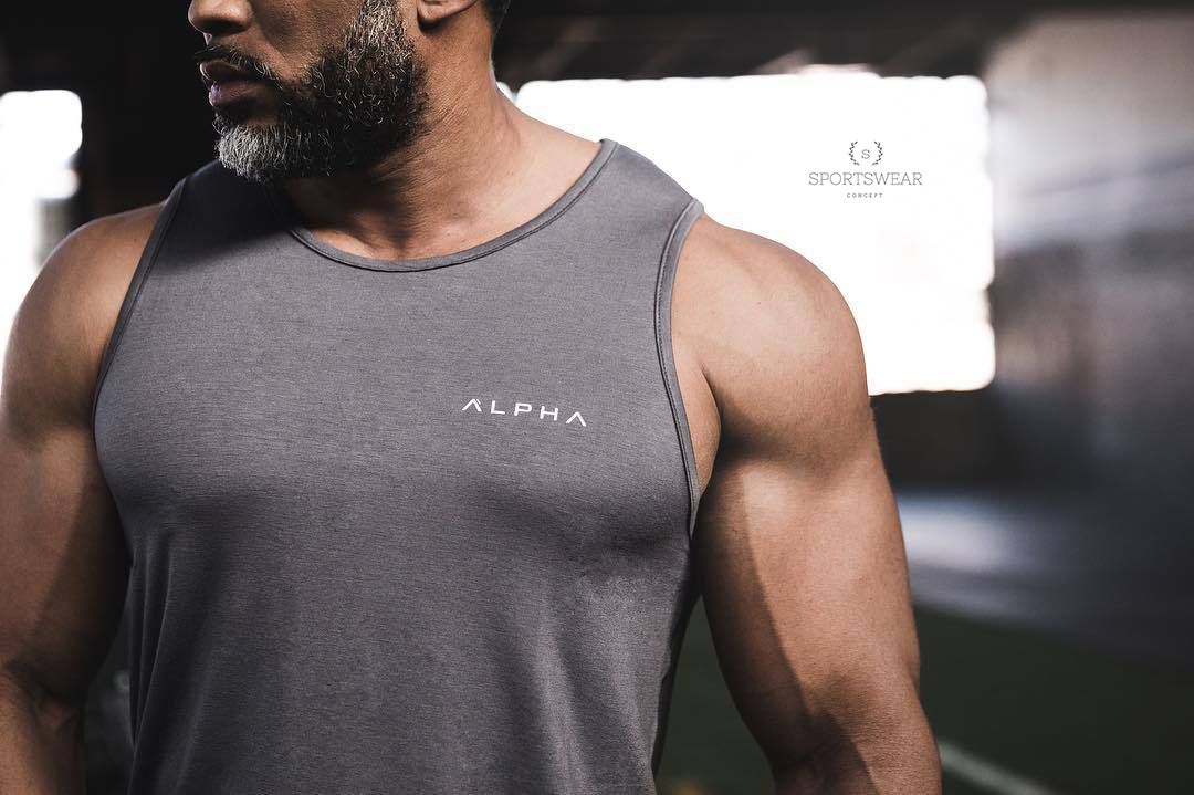 Áo ba lỗ tập gym nam alpha Ver2