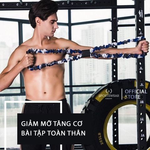  Dây kéo đàn hồi tập luyện yoga gym kéo căng cơ cao cấp Sportswear Concept tác động giảm mỡ lên hầu hết các nhóm cơ toàn thân 